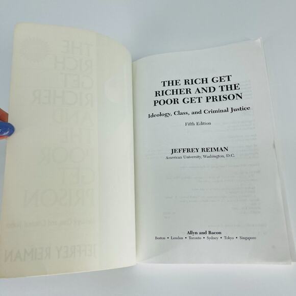 The Rich Get Richer And The Poor Get Prison paperback book by Jeffrey Reiman GUC - Picture 9 of 12